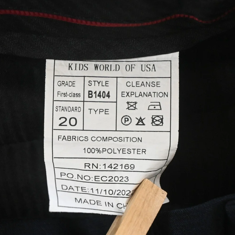 Boys Size 20 30x32 Navy Blue Expander Waist 3 Piece‎ Vest Pants Jacket Suit